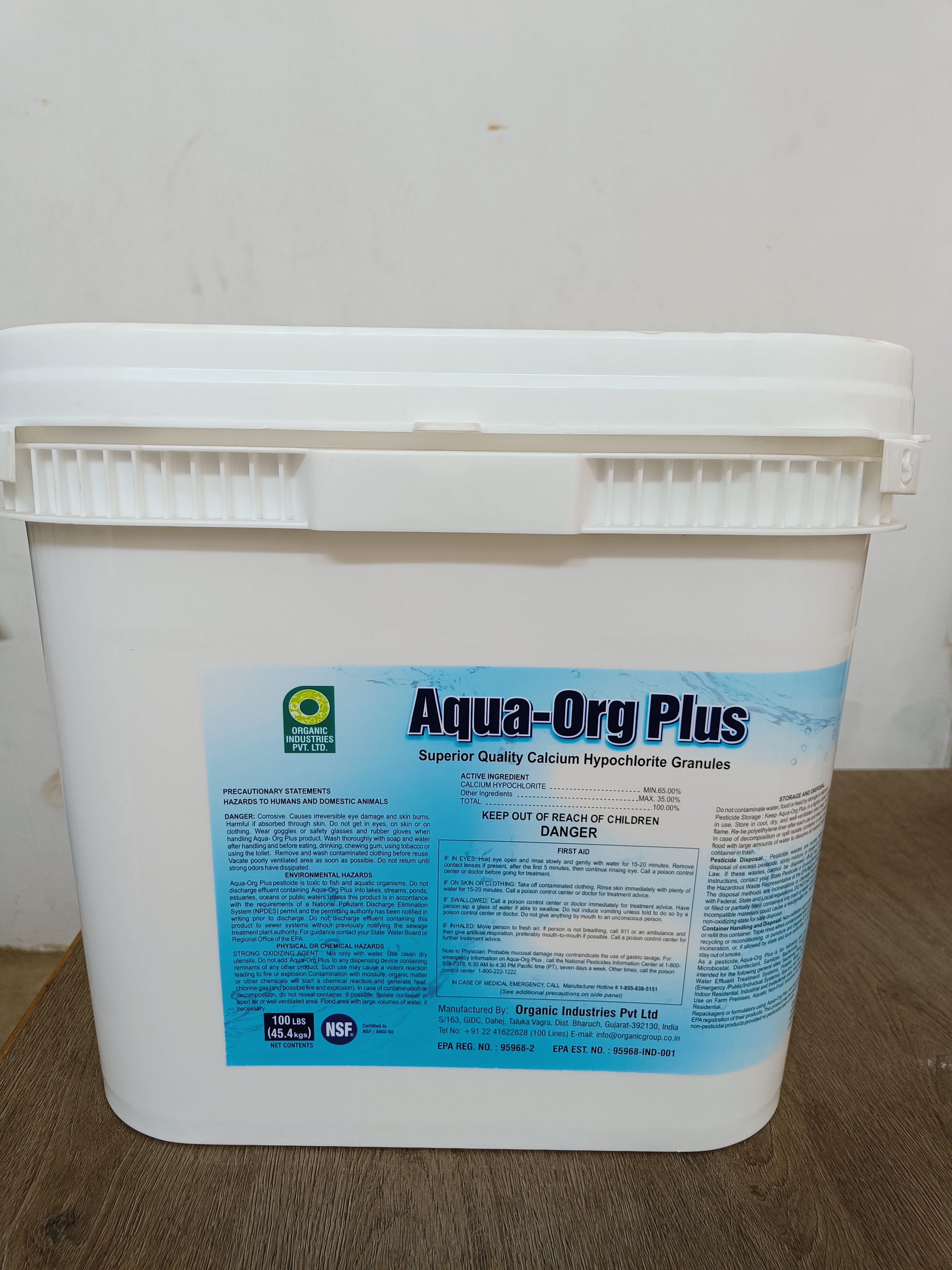 Calcium Hypochlorite 100 lb pail